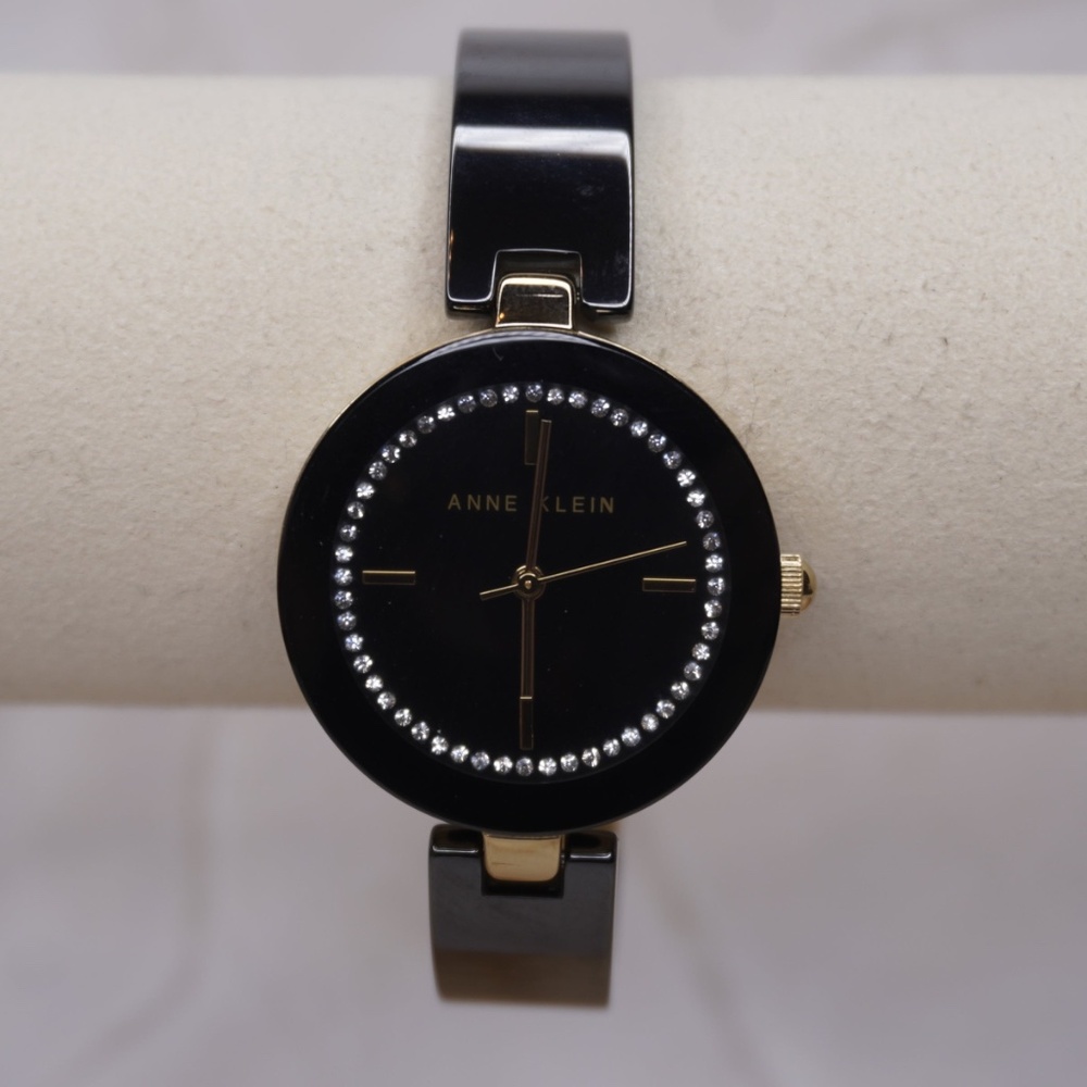 Y2K Edition  Black and Crystal Ann Klein Watch